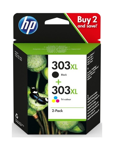 Original HP 303XL Black & Tri-Color Combo Ink - 3YN10AE